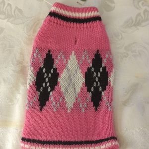 NWT Just Paws Pet Sweater Size S Colors, Pink,Black and White